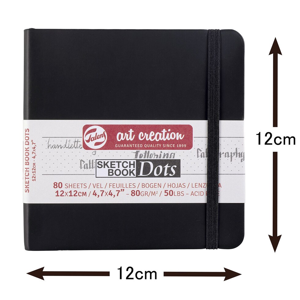 ターレンス アートクリエーション スケッチブック DOTS ブラック 12×12(T9314-404M/490999)