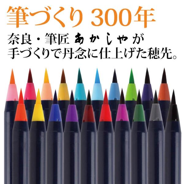 あかしや 水彩毛筆「彩」スケッチセット 水筆ペン入り アイボリー (CA551S-IV)