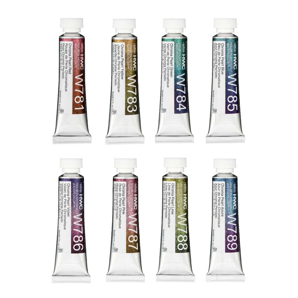 ホルベイン 透明水彩絵具2号(5ml) イリデッセンスカラー クロマパール 単色(W781~789) バラ売り 絵の具 えのぐ holbein 画材 美術 アート 水性
