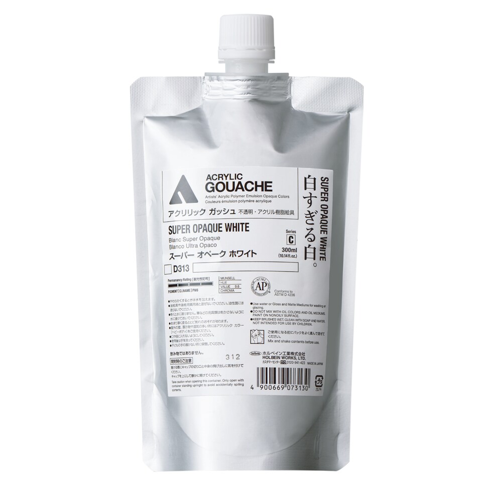ホルベイン アクリリック ガッシュ 300ml D309 スーパー オペーク ブラック(黒すぎる黒) (007309)
