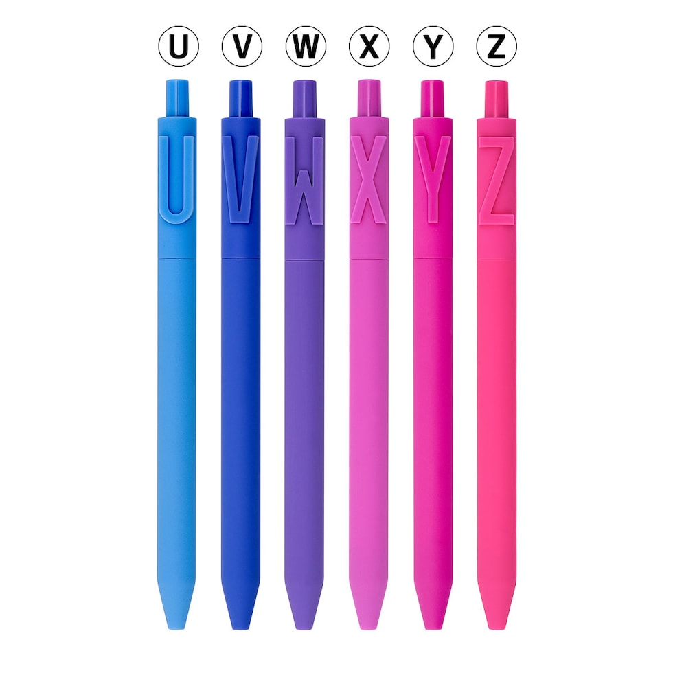 KACO アルファベット ゲルインク ボールペン 0.5mm アルファベット (N～Z) 全26種 (2/2) カコ イニシャル プレゼント 推し活 ネコポス可