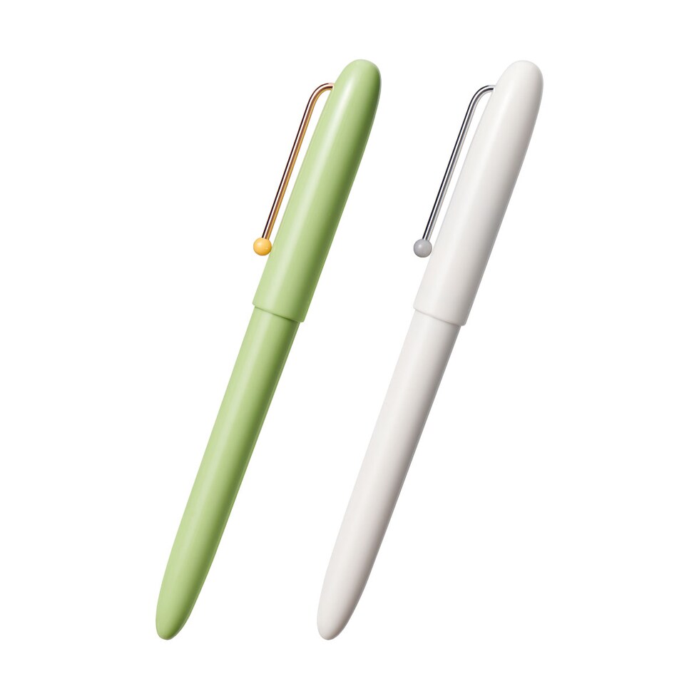 KACO RETRO万年筆 全6色 (Mint Green/Blue/Green/Light Purple/White/Black) コンバーター+カードリッジ(黒)2本付き レトロ ネコポス可
