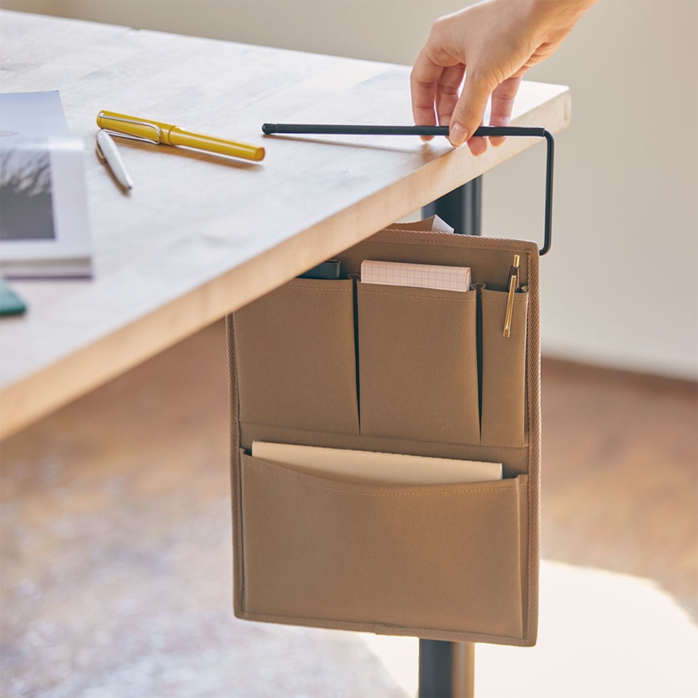 キングジム(Kingjim) ハングオーガナイザー バッグインバッグ (NewBasic)  横ヨコ 黒 (HOZ200-BK) 収納 デスク 机 整理