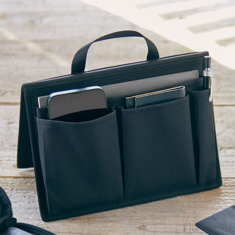 キングジム(Kingjim) スタンドオーガナイザー バッグインバッグ NewBasic 黒 (SOZ200-BK) 収納 デスク 机 整理