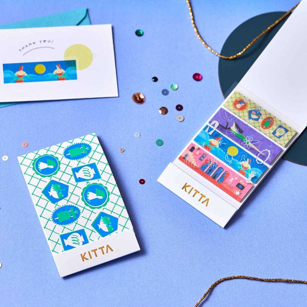 キングジム(Kingjim) キッタコラージュ スイサイ (シルバー箔) (KITC004) マスキングテープ シール