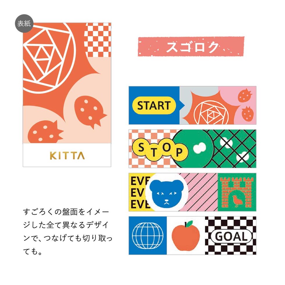 キングジム(Kingjim) キッタジャバラ フウケイ (KITZ001) マスキングテープ シール