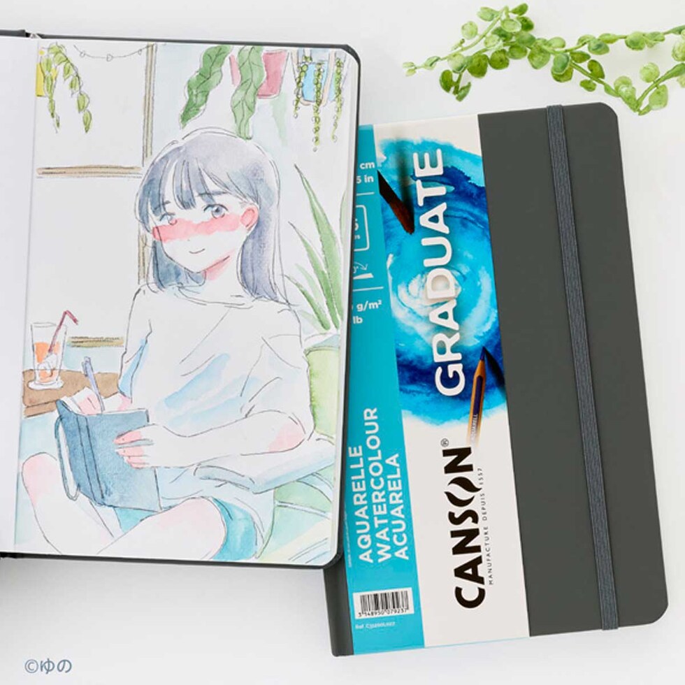キャンソン グラジュエイトブック ウォーターカラー A5変形 ヨコ (C31200L028)