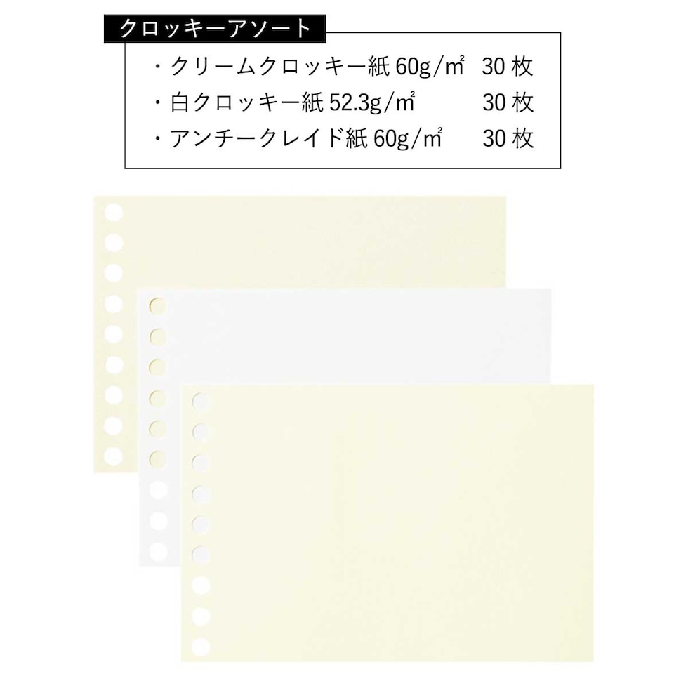 (数量限定) マルマン ルーズリーフミニ アソートパック 全3種 (ヴィフアール/画用紙/クロッキー) アソートパック スケッチブックの日2026 ネコポス可
