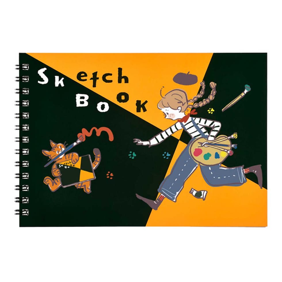 (数量限定) マルマン 図案スケッチブックB6+イラストポーチセット(図案柄) のりcorinデザイン スケッチブックの日2026 プレゼント かわいい ネコポス可