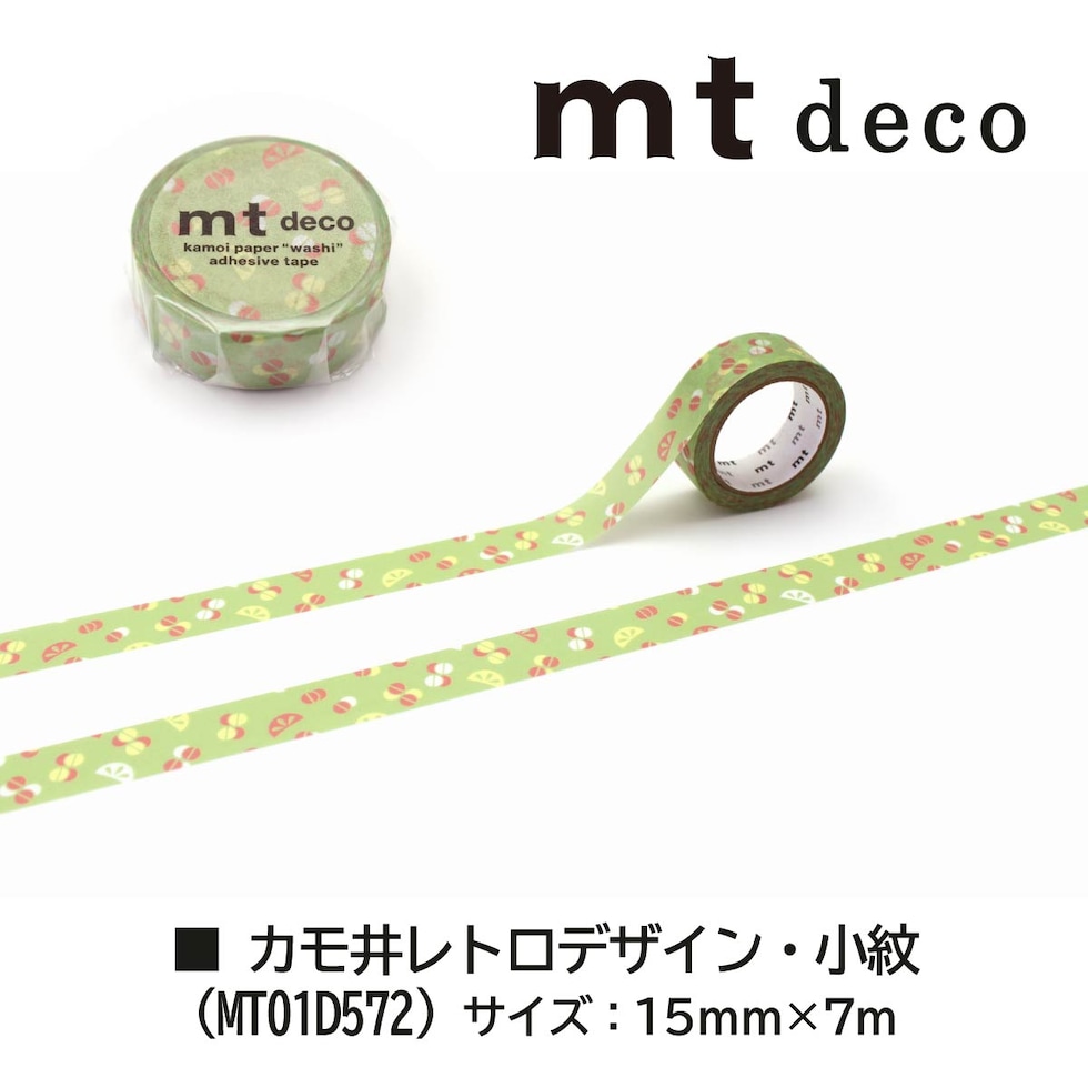 カモ井加工紙 mt 1P カモ井史料パターンC レトロデザイン・小紋 (MT01D572) 15mm×7m