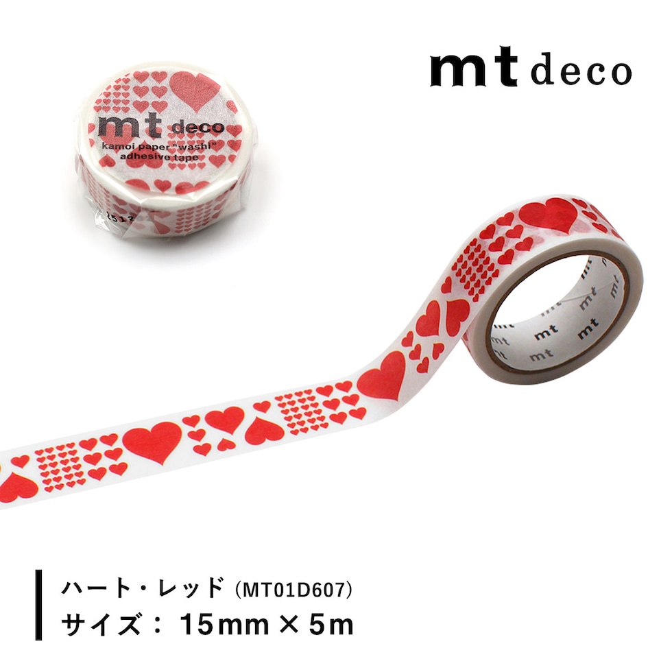 カモ井加工紙 マスキングテープ 【mt1Ｐ/Deco24】15mm×5ｍ (mt01D602～mt01D609) ネコポス可