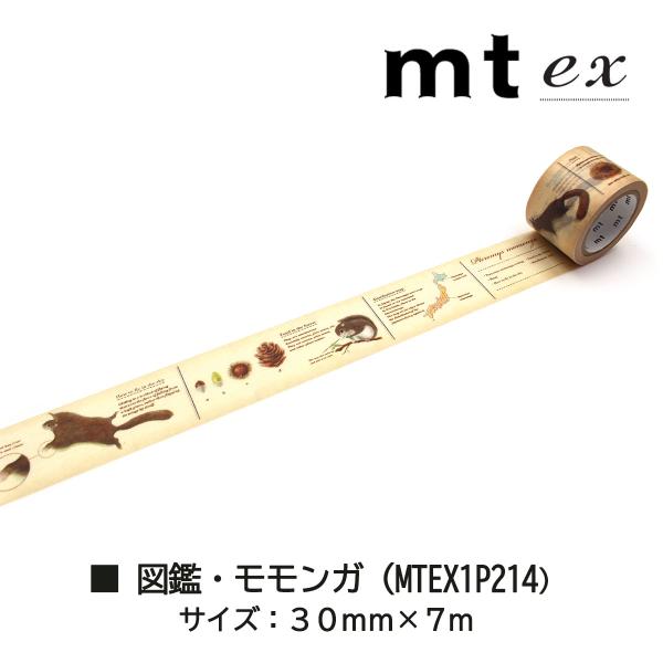 カモ井加工紙 22AW新柄 mt1p 図鑑・モモンガ 30mm×7m(MTEX1P215)