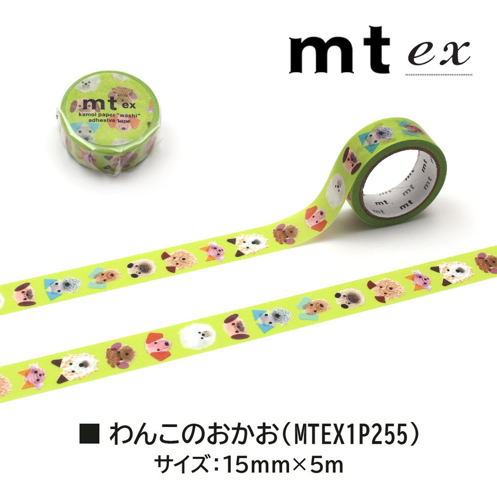 カモ井加工紙 (mt1P/ex26) 15mm×5m (MTEX1P255?MTEX1P258) ネコポス可 mt マスキングテープ マステ