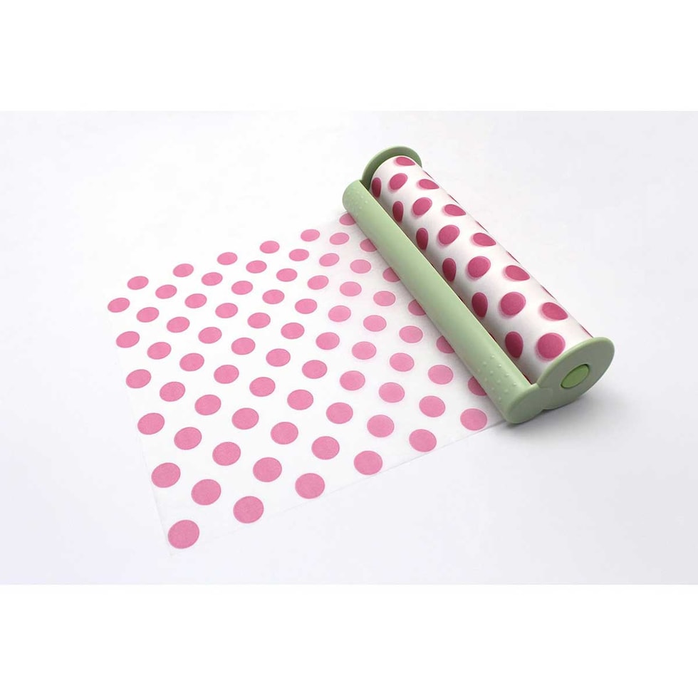 カモ井加工紙 mtまもラップカッター箱入 ライトグリーン×ドット・ピンク (MTMWRP03)