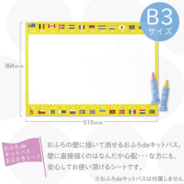 日本理化学 おふろdeキットパス シート 【国旗柄 白】 (OFB-W)