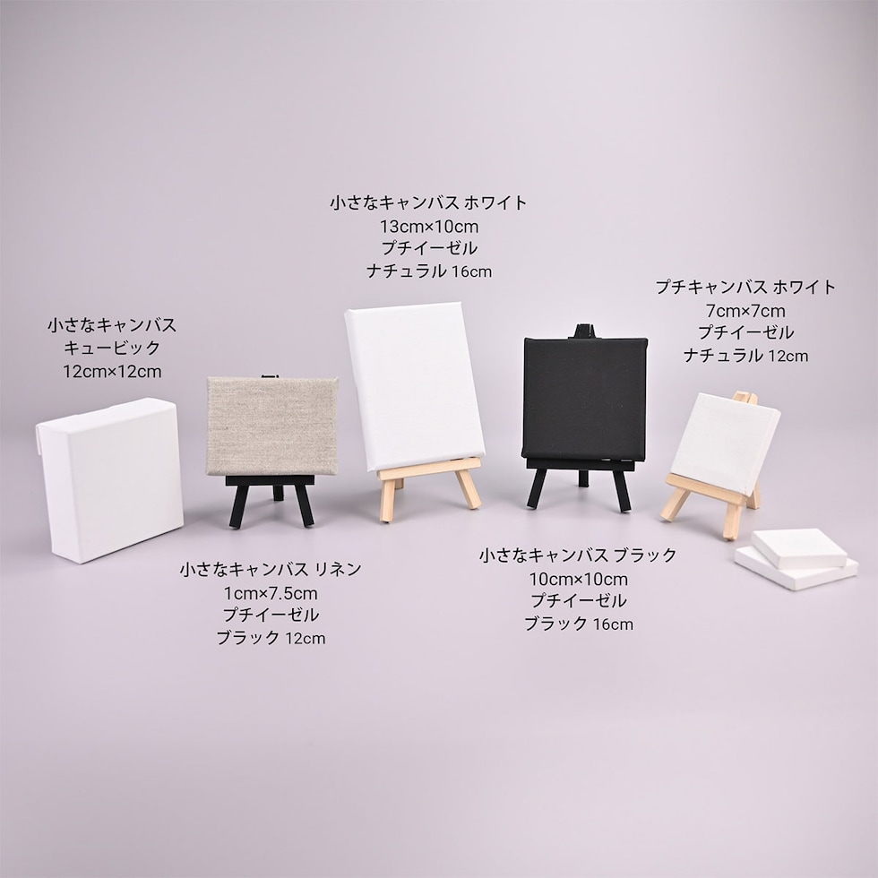 那須野画材工業 小さなキャンバス キュービック 白 No.3 (125×75mm)