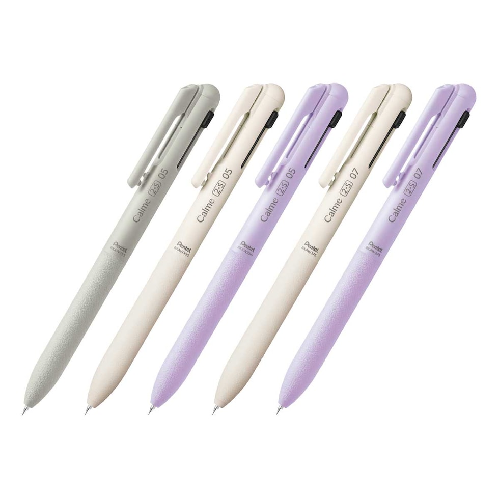 ぺんてる カルム Calme 多機能ペン 0.5mm 2色+シャープペンシル ベージュ軸 (BXAW355H)