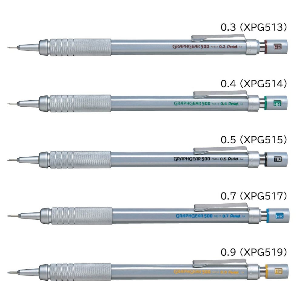 ぺんてる グラフギア500 製図用シャープペンシル 0.3 (XPG513)