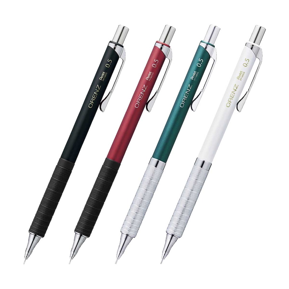 ぺんてる オレンズメタルグリップ シャープペンシル 0.5 ホワイト軸 (XPP1005G2-RW)