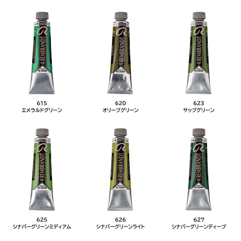 レンブラント 油絵具9号40ml 2 623 サップグリーン (T0105-623-2)