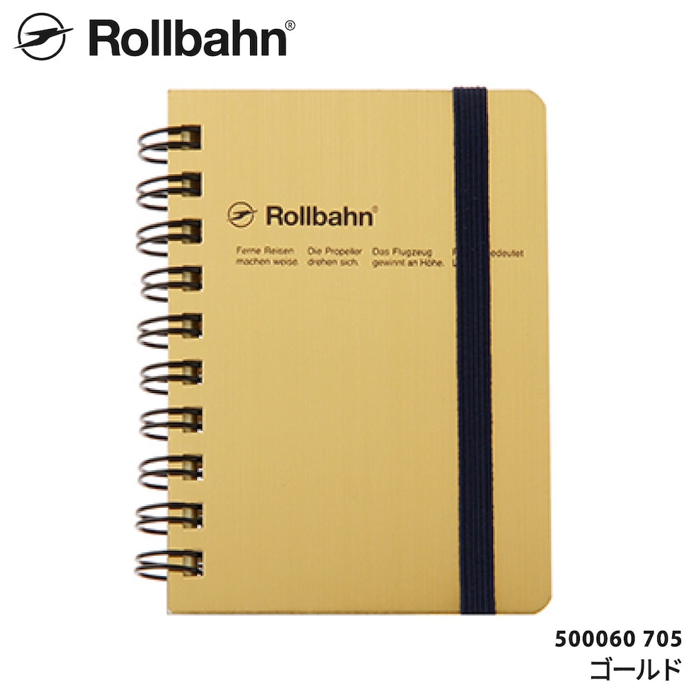 Rollbahn(ロルバーン) ポケット付メモメタリックミニ ゴールド 500060-705