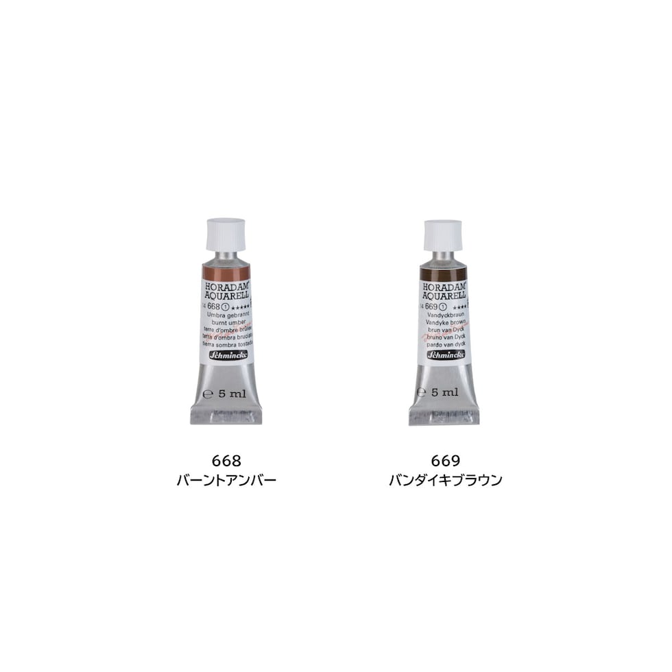 シュミンケ ホラダム透明水彩絵具2号(5ml)チューブ 669 バンダイキブラウン
