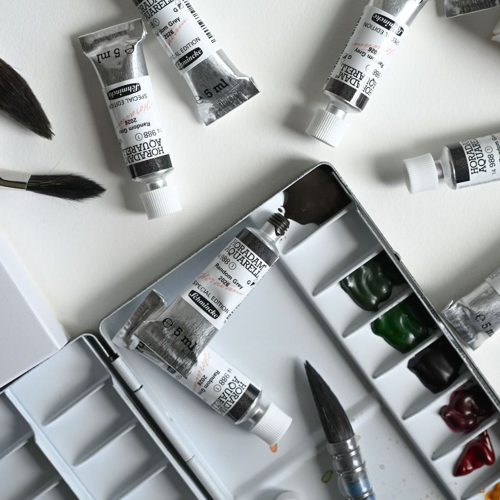 Schmincke シュミンケ ホラダム透明水彩絵具2号(5ml)チューブ 988 ランダムグレー Random Grey 数量限定