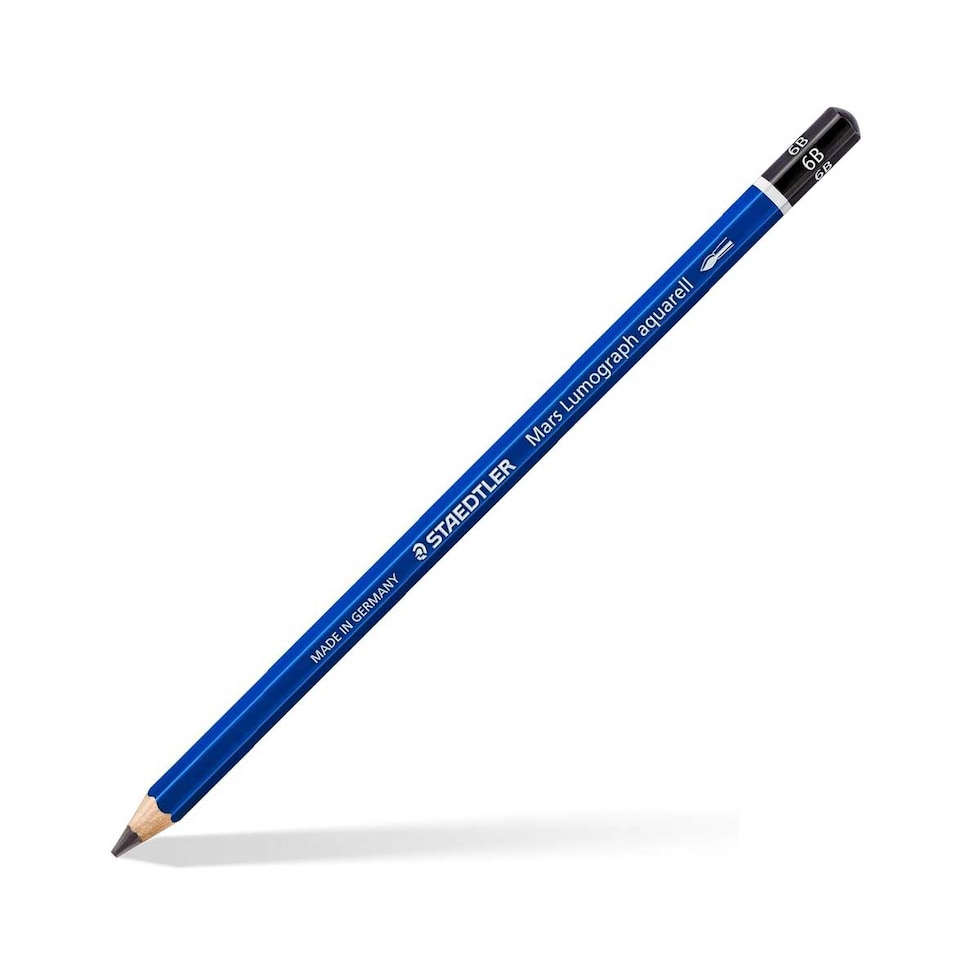 ステッドラー マルス ルモグラフ ブラック アクェレル水彩鉛筆 単品 (8B～4B) 全3硬度 バラ売り ネコポス可