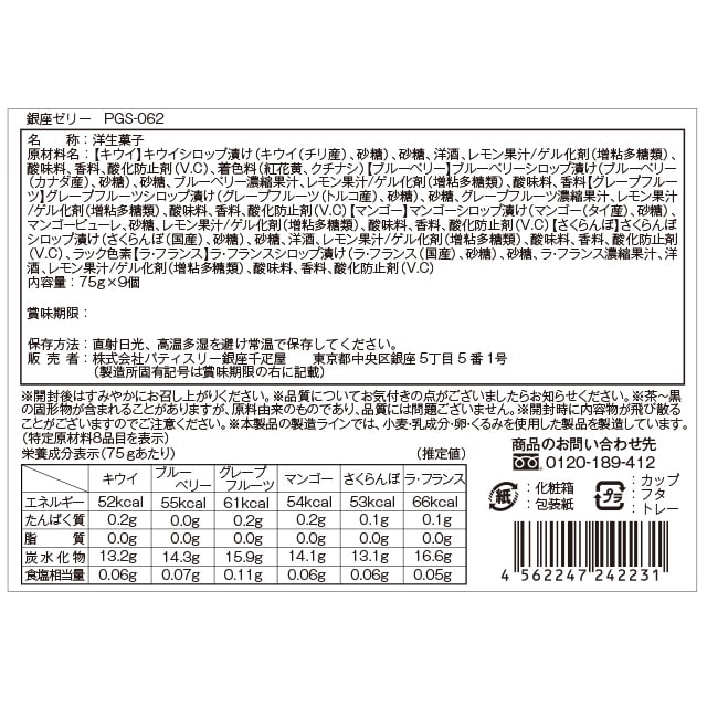 成分表示