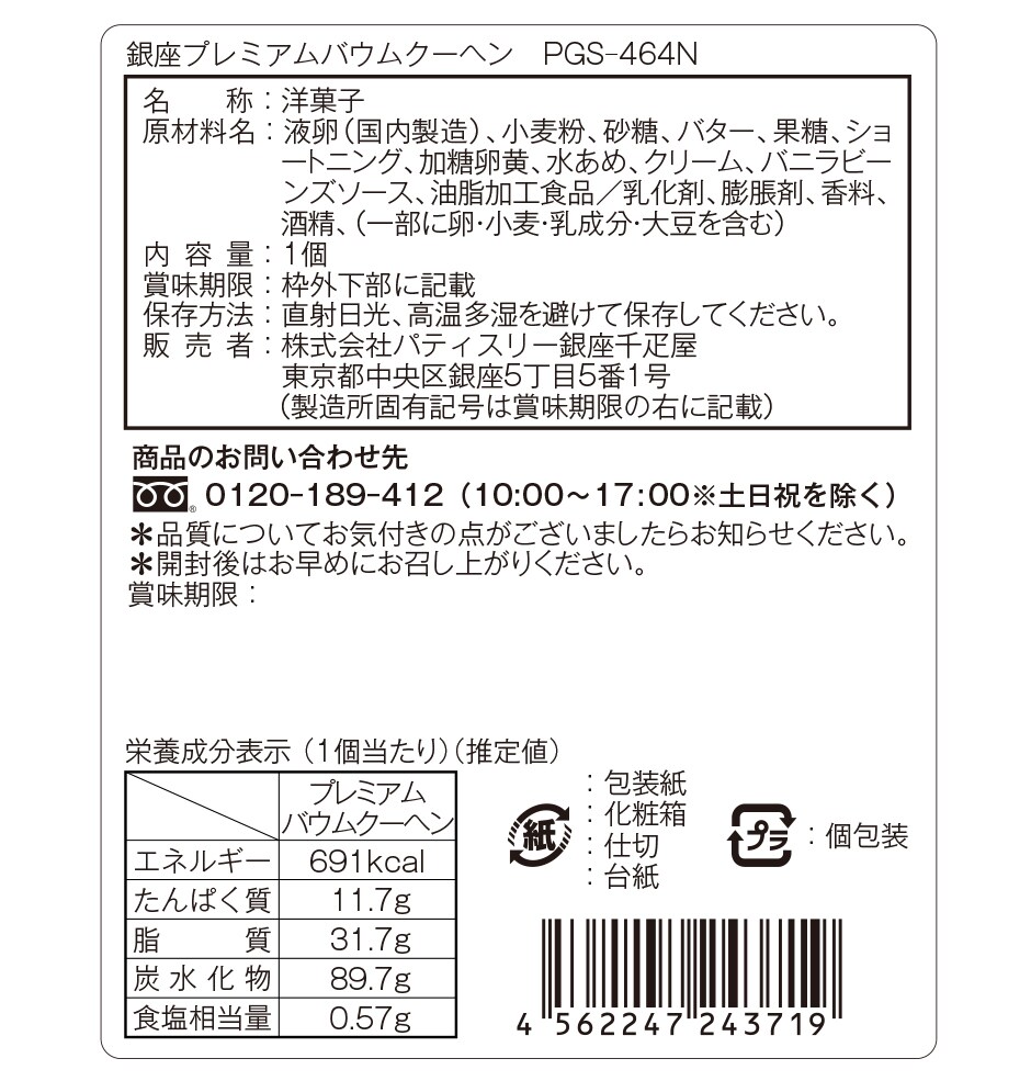成分表示