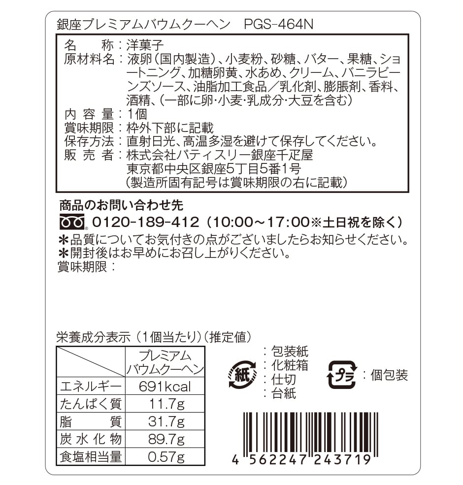 成分表示