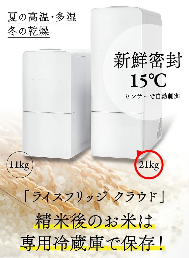 お米専用 冷蔵庫・米びつ 21kg ライスフリッジ トール（合同会社ユーデー） 豪華特典付！UD ライスフリッジ トール 白米21kg （保冷 米びつ