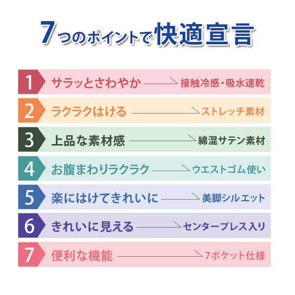 7つのポイントで快適宣言