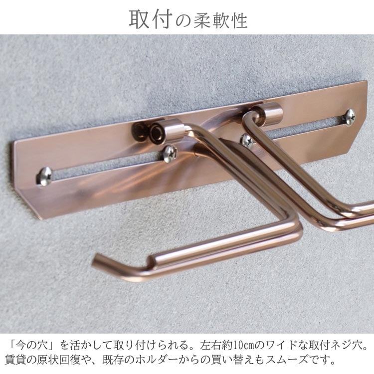 取付の柔軟性/今の穴を活かして取り付けられる