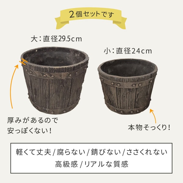 直径29.5cm・直径24cmの2個セット/軽い・強度が高い・腐らない・サビない・ささくれない