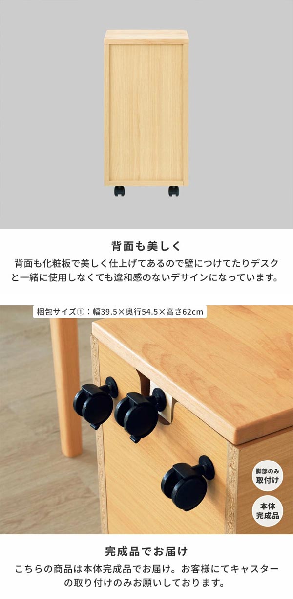 背面化粧/キャスターのみ取り付けの完成品