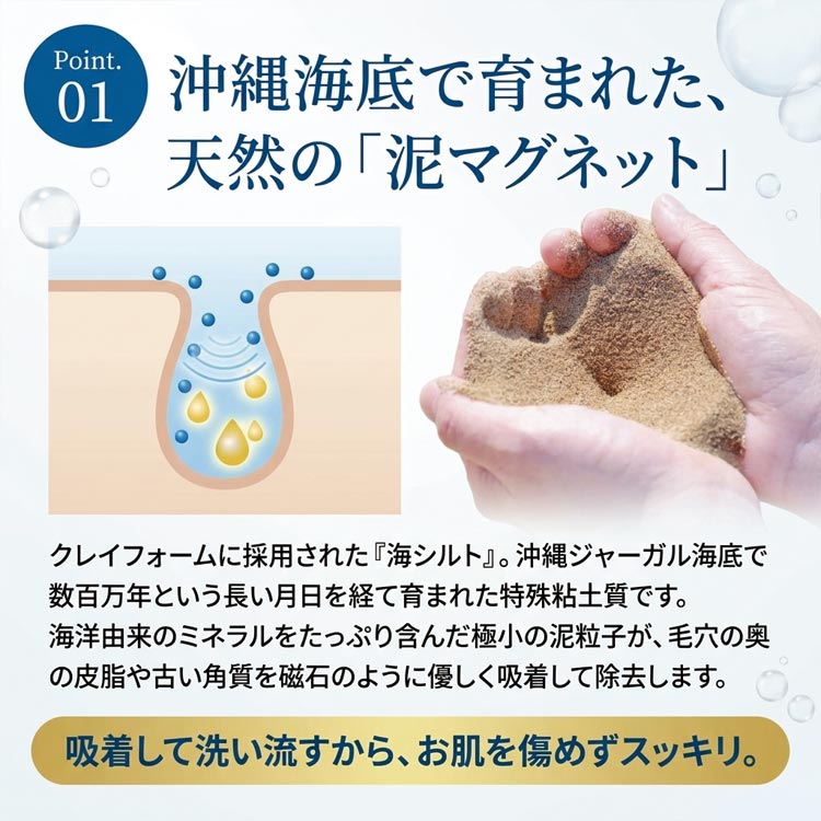 沖縄海底で育まれた天然の泥マグネット