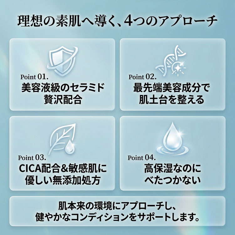理想の素肌へ導く4つのアプローチ