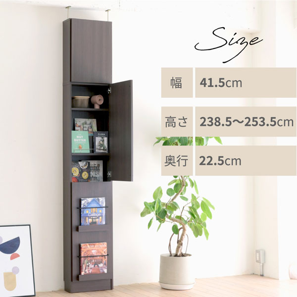 幅41.5cm/高さ238.5～253.5cm/奥行22.5cm