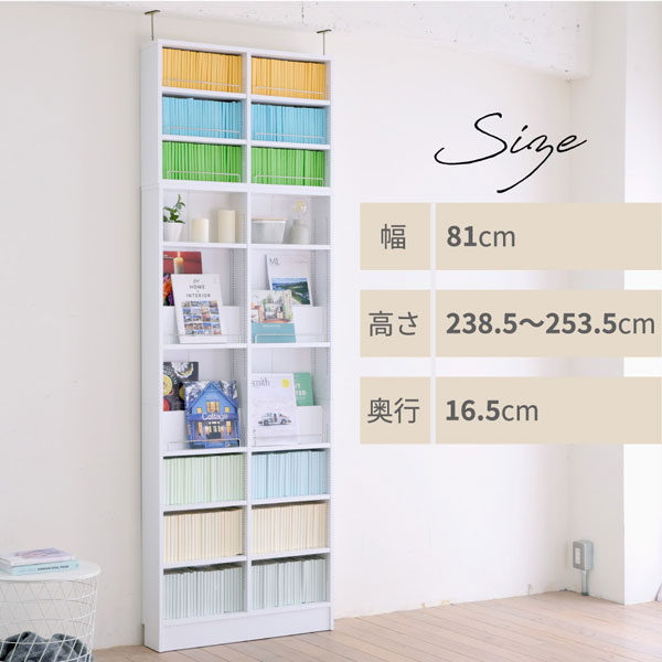 幅81cm/高さ238.5～253.5cm/奥行16.5cm