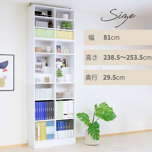 幅81cm/高さ238.5～253.5cm/奥行29.5cm