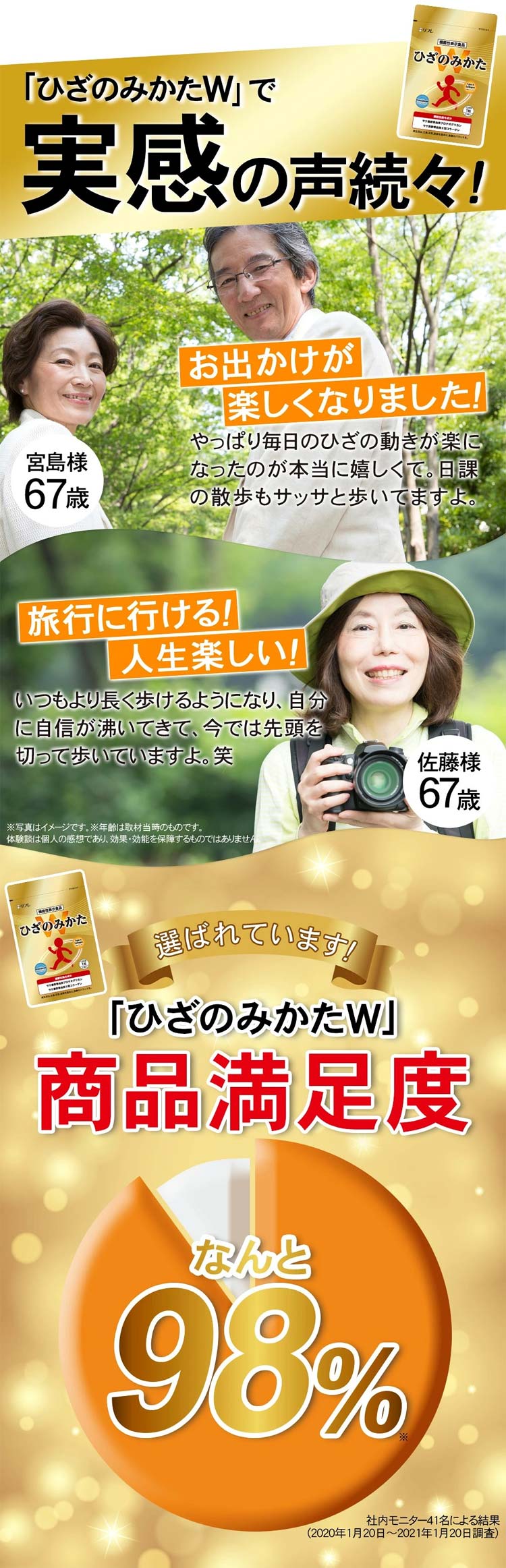商品満足度98％