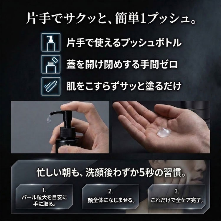 片手でサクッと簡単1プッシュ