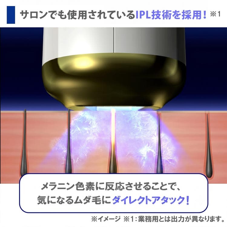 サロンでも使用されているIPL技術を採用