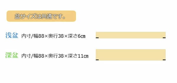 盆サイズは共通です