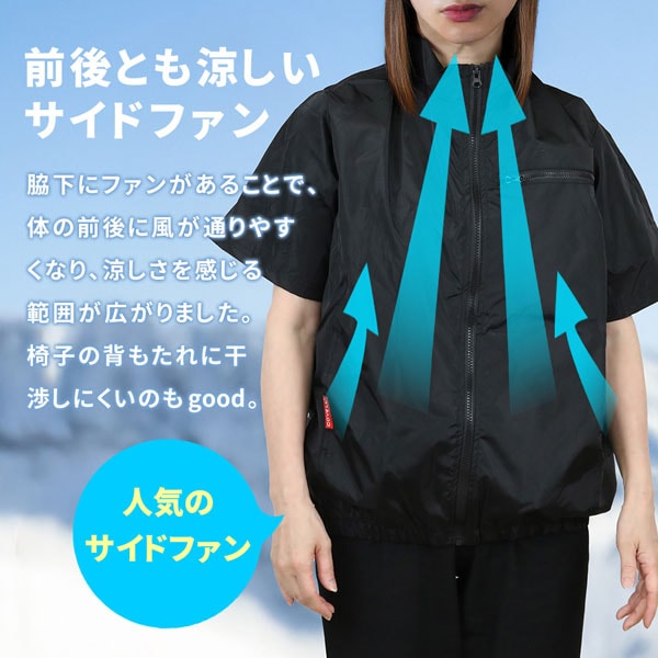 前後とも涼しいサイドファン