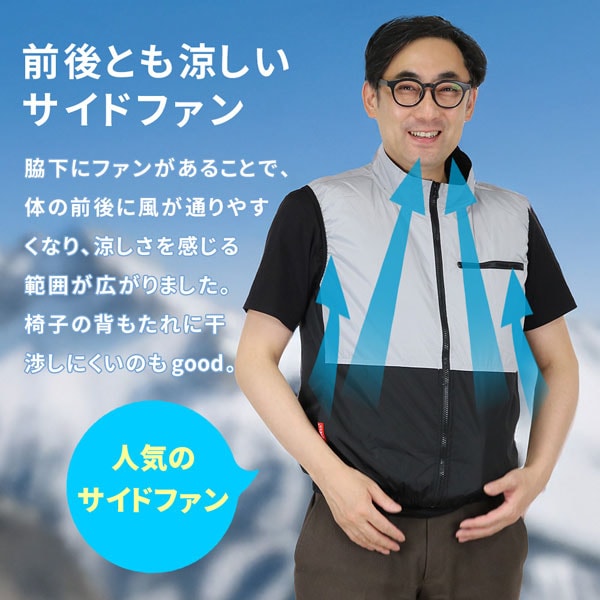 前後とも涼しいサイドファン