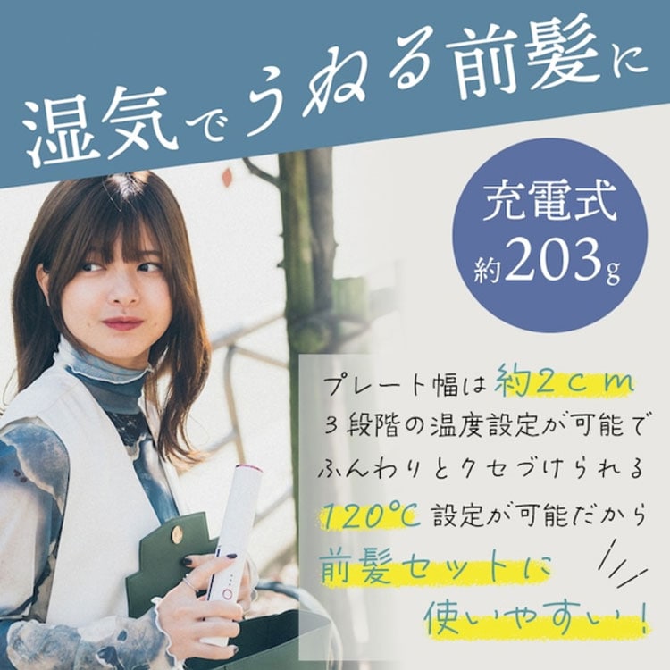湿気でうねる前髪に/充電式約203g