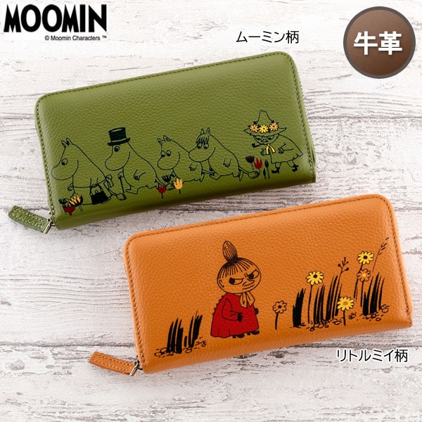 ムーミン 牛革ラウンド長財布 MOOMIN