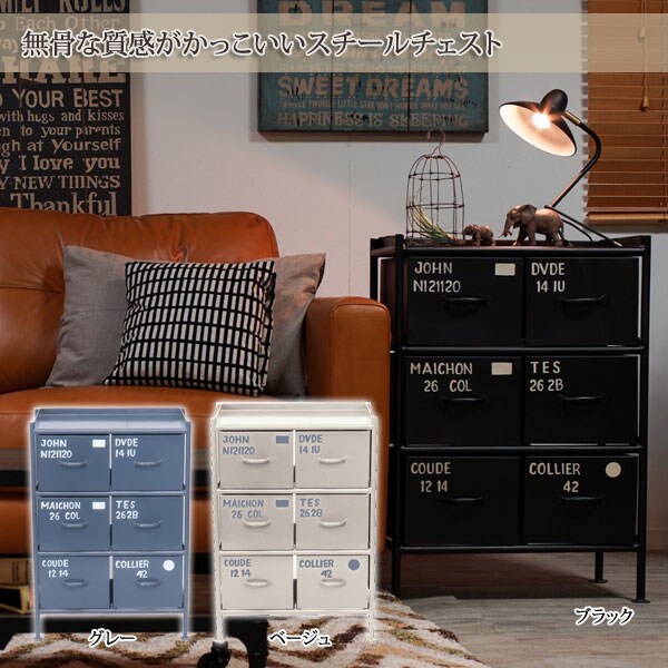 6杯引出チェスト MSG 縦2列×3杯 スチールチェスト 幅57cm ienowa products msg23d-LI